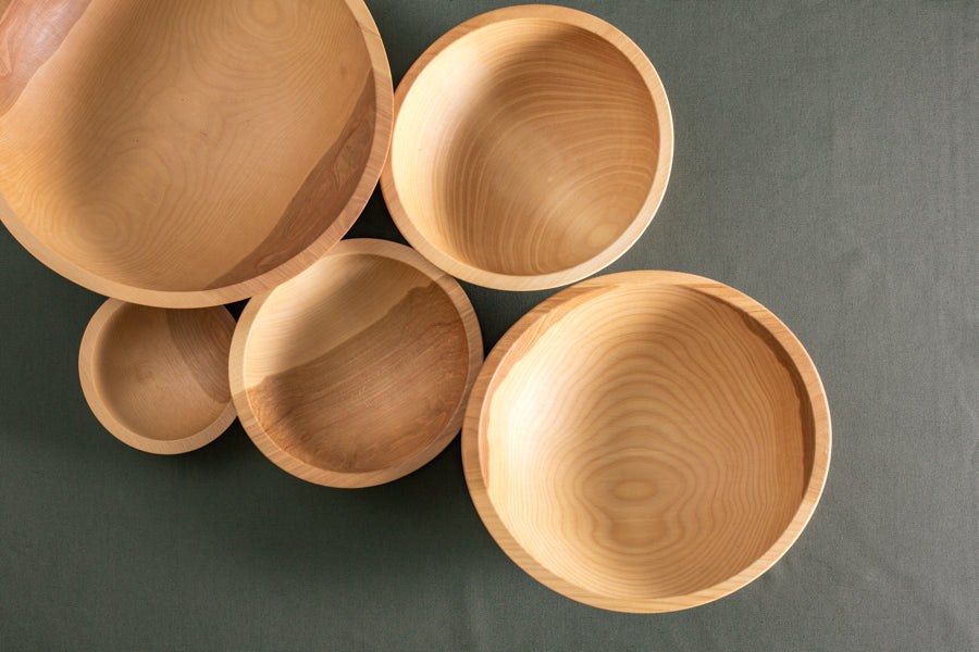 solid wood salad bowls