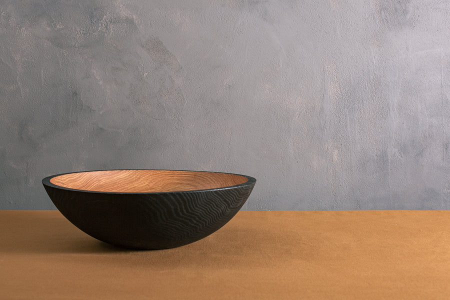 oxidized wood bowl
