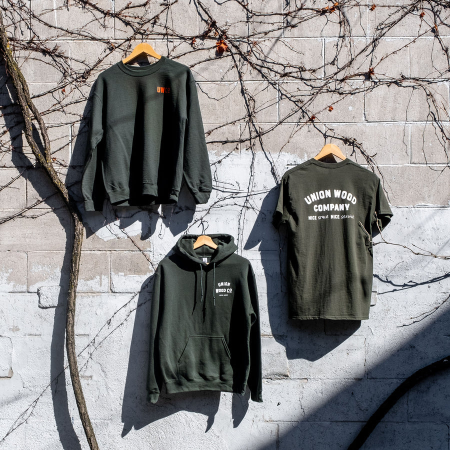 unisex forest green clothing