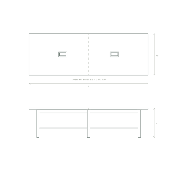 solid wood dining table dimensions