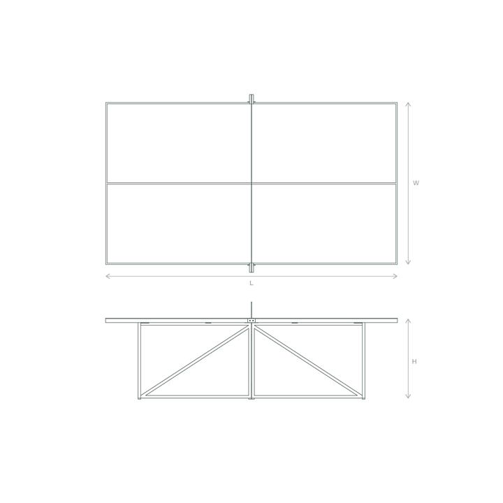 the break ping pong table dimensions