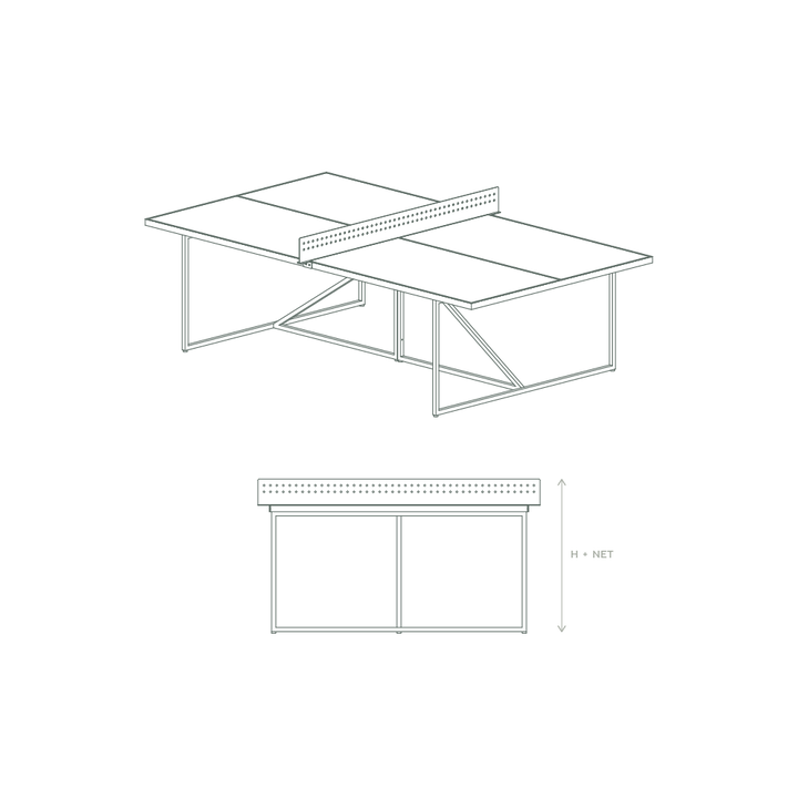 the break ping pong table drawings