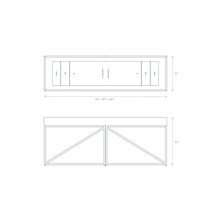 custom shuffleboard table dimensions