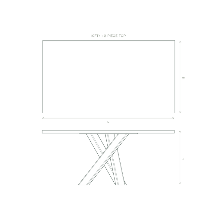 campfire dining table dimensions