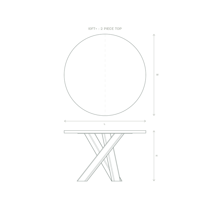 campfire round dining table dimensions