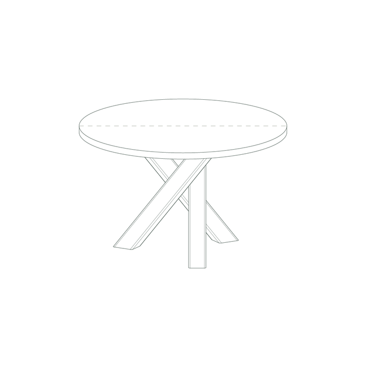 campfire round dining table drawings