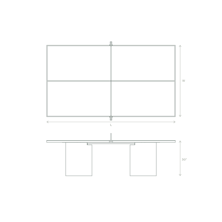 outdoor ping pong table dimensions 