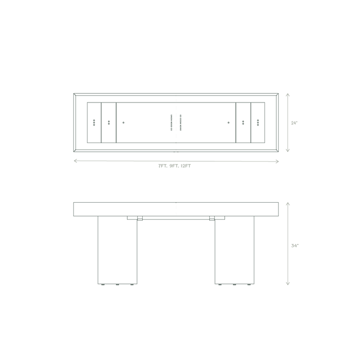 Outdoor Shuffleboard Table  dimensions