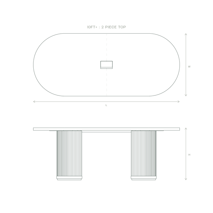 radius pedestal conference table dimensions