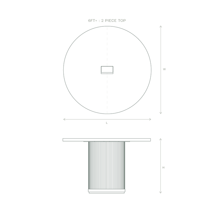 radius round meeting table dimensions