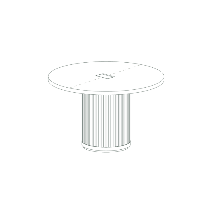 radius round meeting table drawings