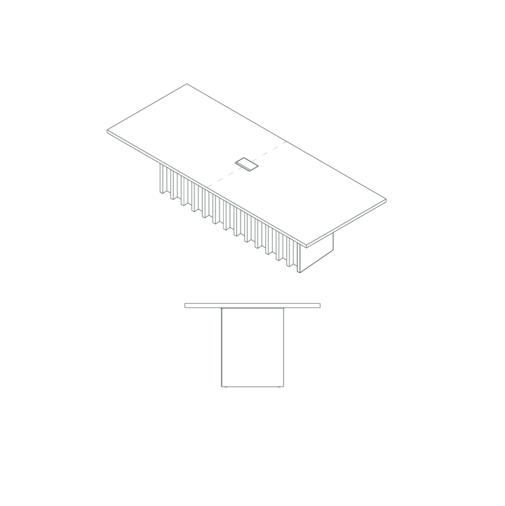 slant conference table drawings