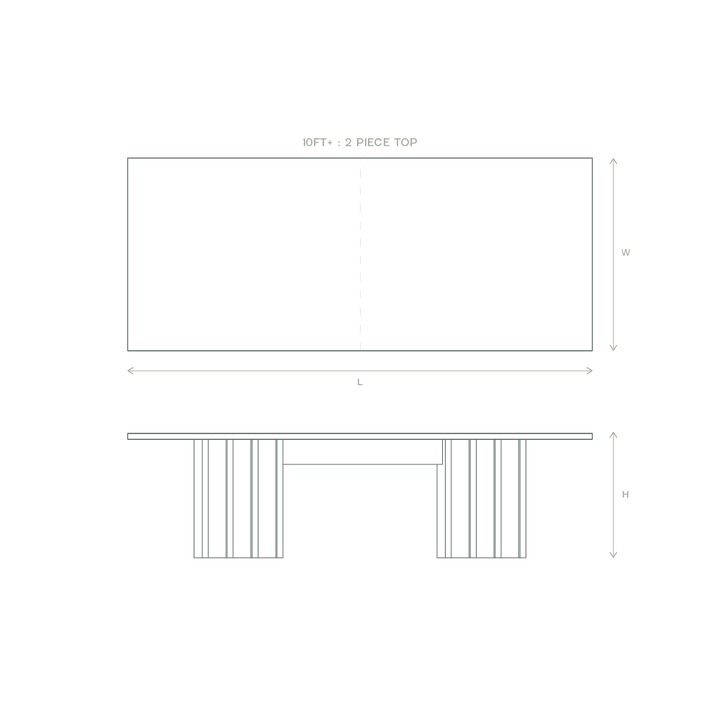 slant dining table dimensions