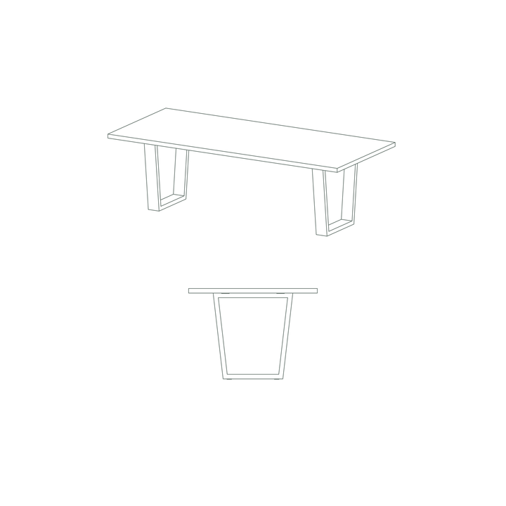 rectangular dining table drawings