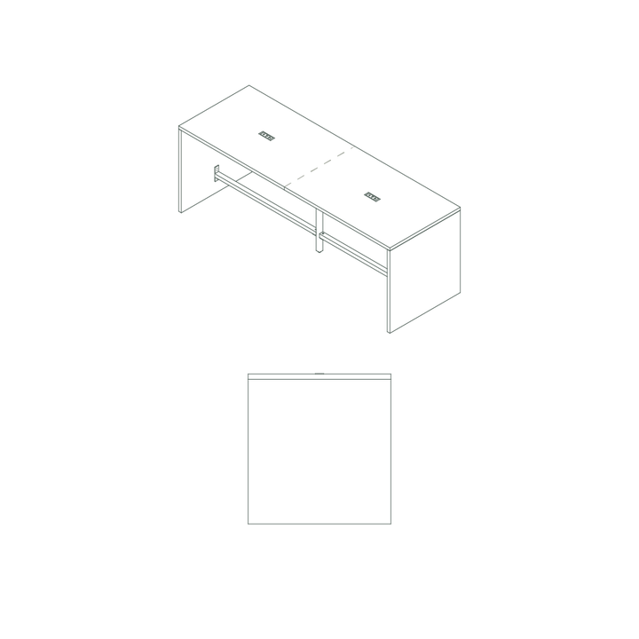 waterfall conference table drawings