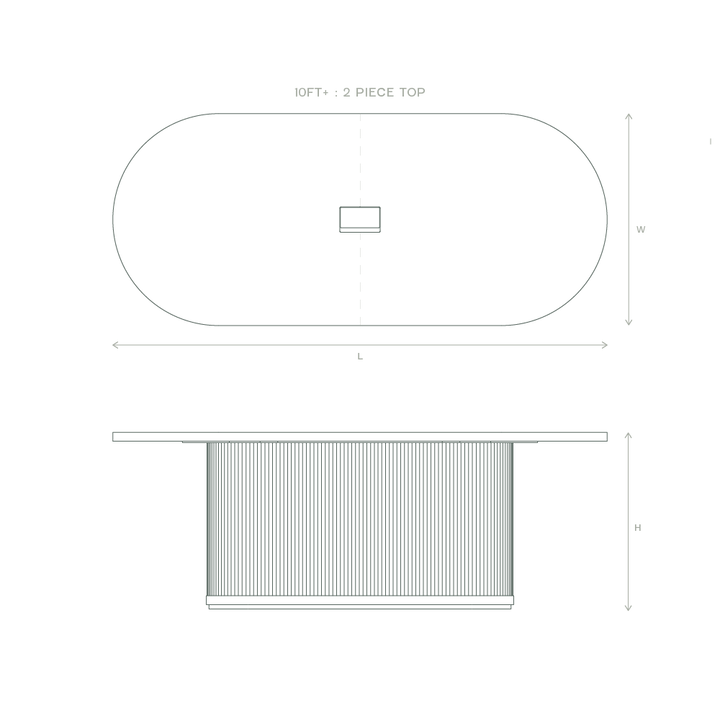 radius conference table dimensions