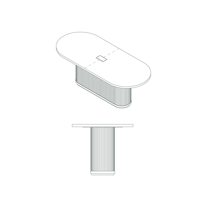 radius conference table drawings