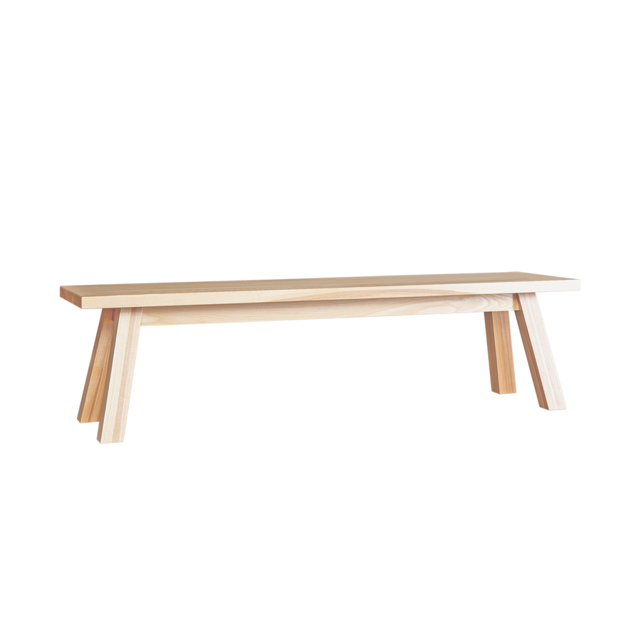 solid wood bench