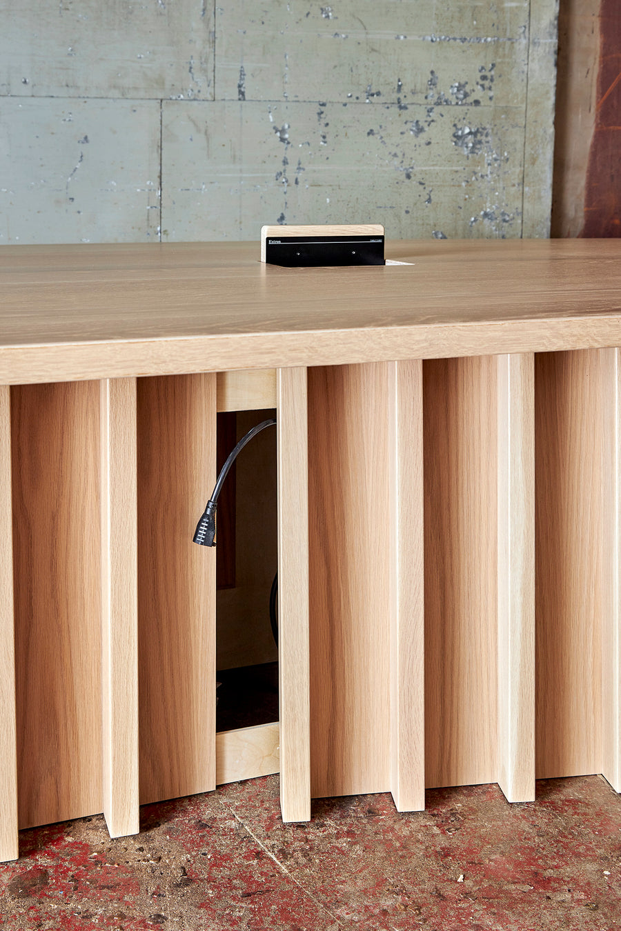 conference table removable wood panels to conceal power