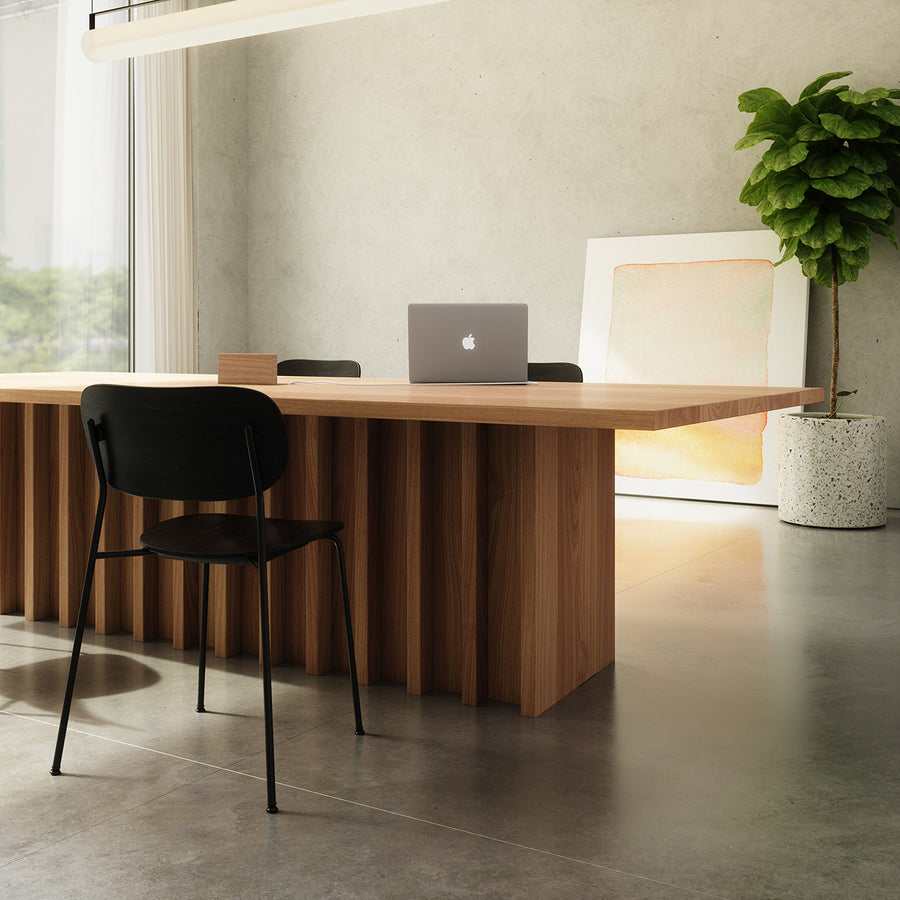 wooden conference table in modern design