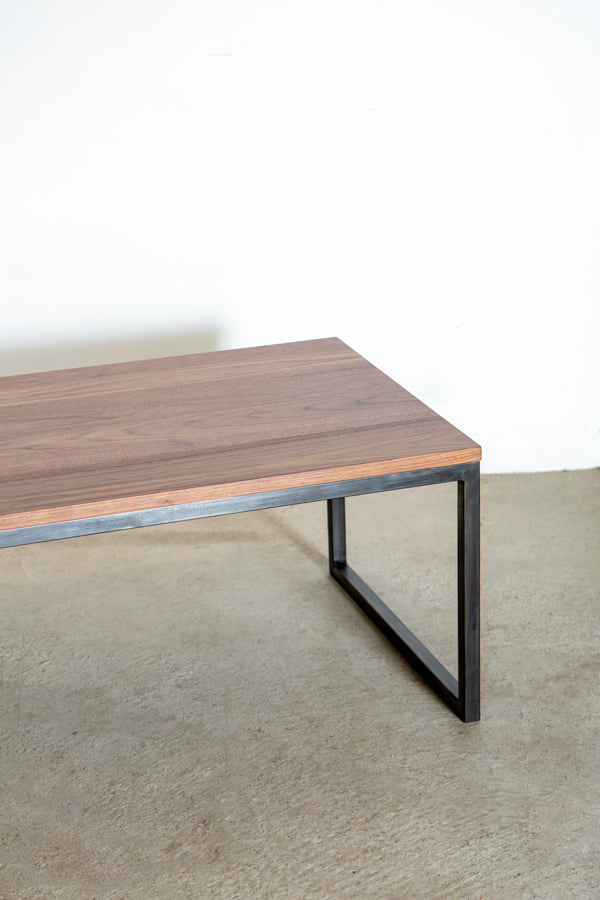 metal and wood coffee table