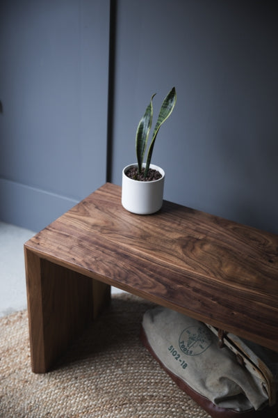 minimalist wood bench