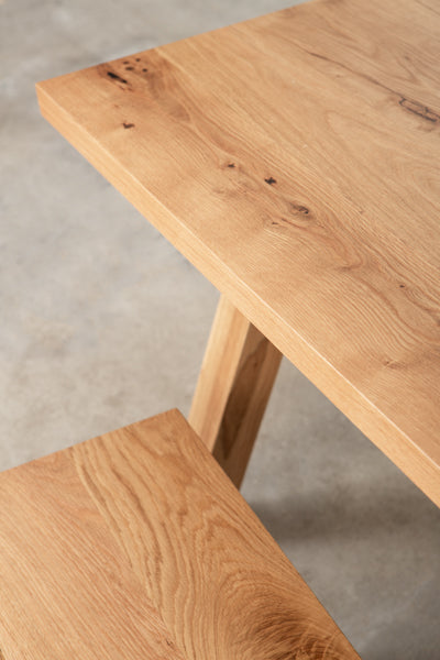 wood Scandi dining table