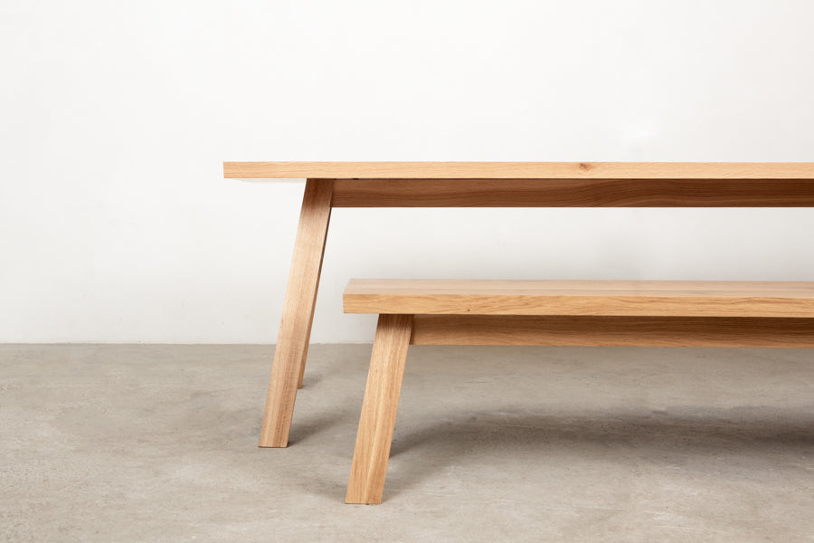 scandi style dining table and bench