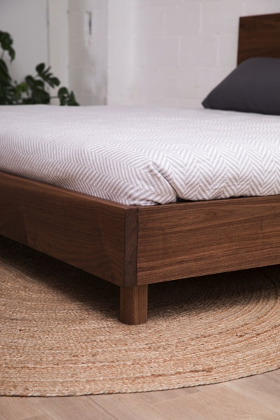 wood platform bed canada - walnut