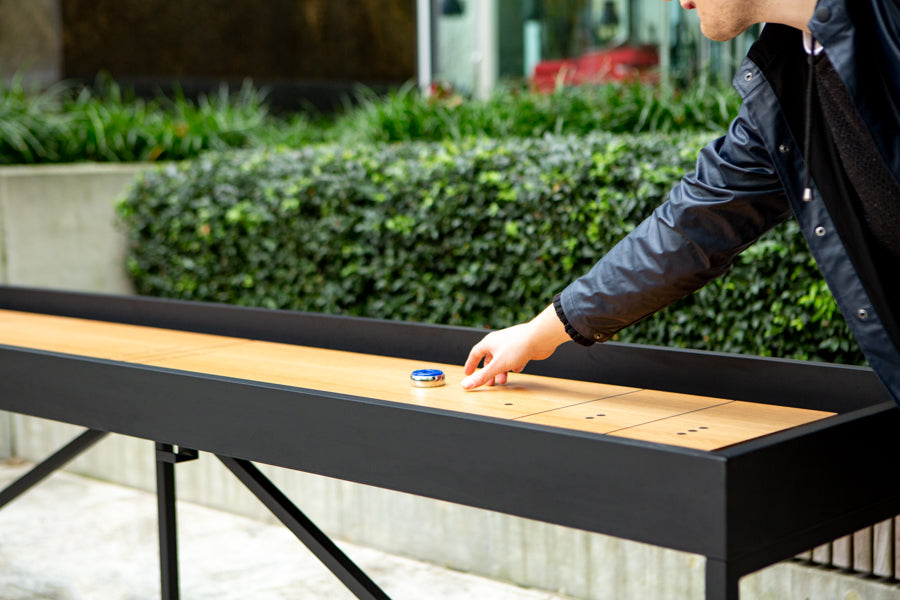 outdoor games shuffleboard table