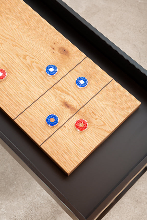 wooden shuffleboard table 