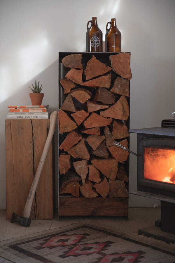 Metal firewood sales box