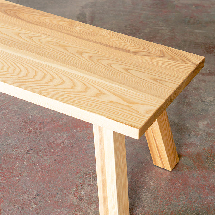 solid wood bench Scandinavian style