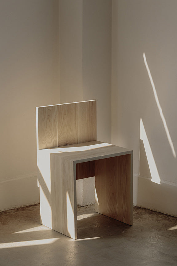 Minimalist wood top chair