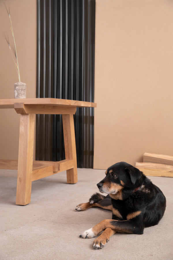 solid wood table trestle