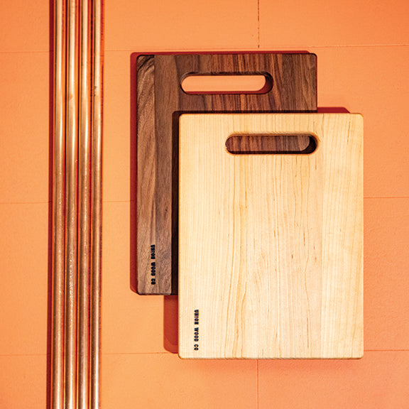 best wood cutting boards - walnut and maple